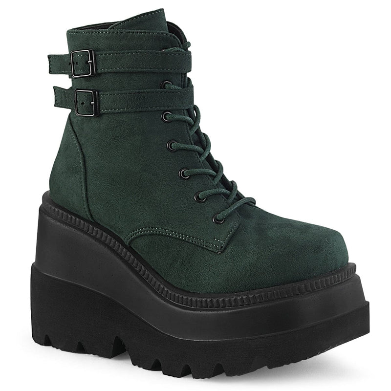 Demonia SHAKER-52 Ankle Boot (Emerald Vegan Suede)