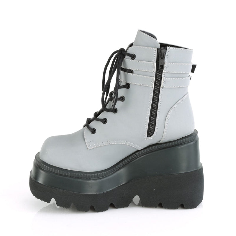 Demonia SHAKER-52 Ankle Boot (Grey Reflective)