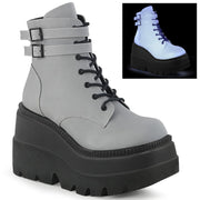 Demonia SHAKER-52 Ankle Boot (Grey Reflective)