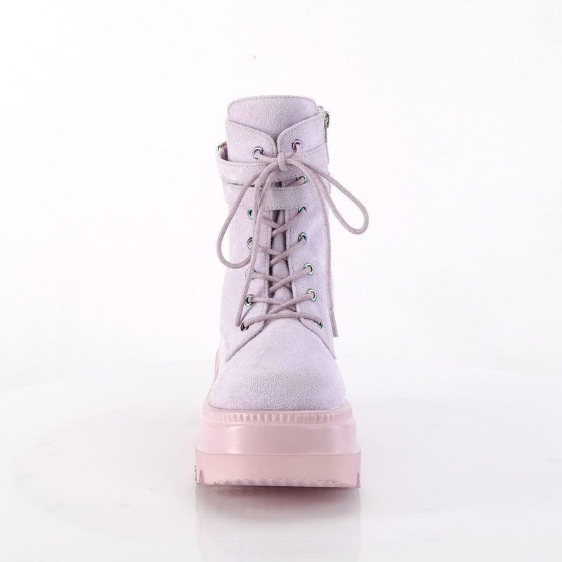 Demonia SHAKER-52 Ankle Boot (Lavender Vegan Suede)