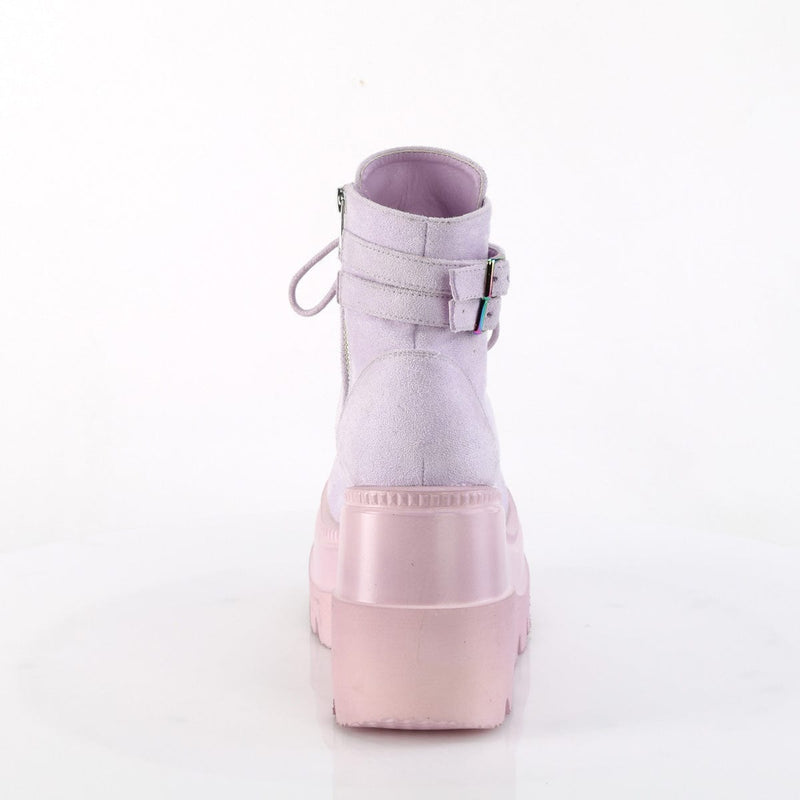 Demonia SHAKER-52 Ankle Boot (Lavender Vegan Suede)