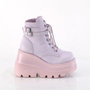 Demonia SHAKER-52 Ankle Boot (Lavender Vegan Suede)