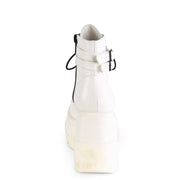 Demonia SHAKER-52 Ankle Boot (White Vegan Leather)