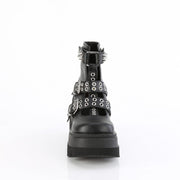 Demonia SHAKER-62 Ankle Boot (Black Vegan Leather)