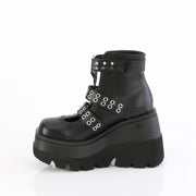 Demonia SHAKER-62 Ankle Boot (Black Vegan Leather)
