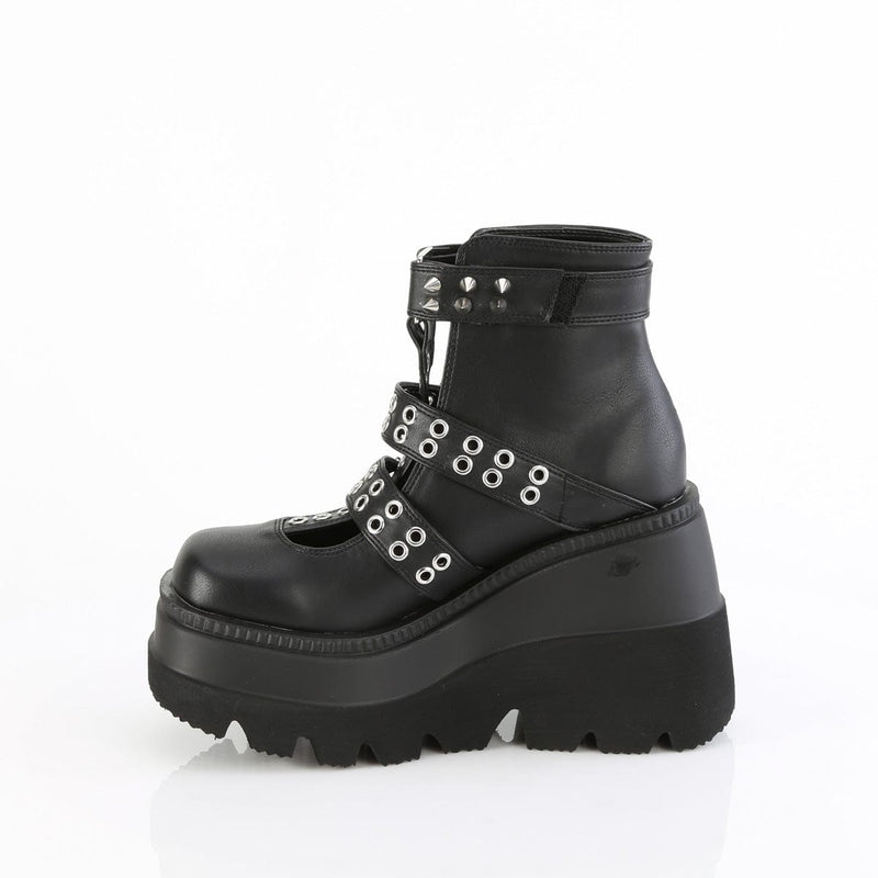 Demonia SHAKER-62 Ankle Boot (Black Vegan Leather)