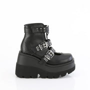 Demonia SHAKER-62 Ankle Boot (Black Vegan Leather)