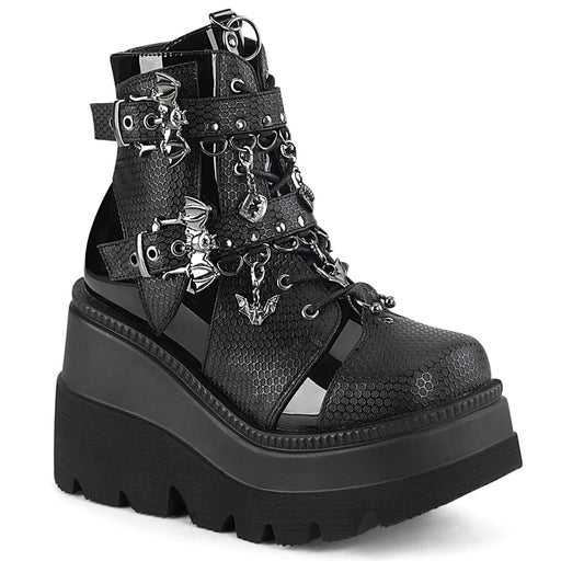 Demonia SHAKER-66 Ankle Boot (Black Vegan Leather)