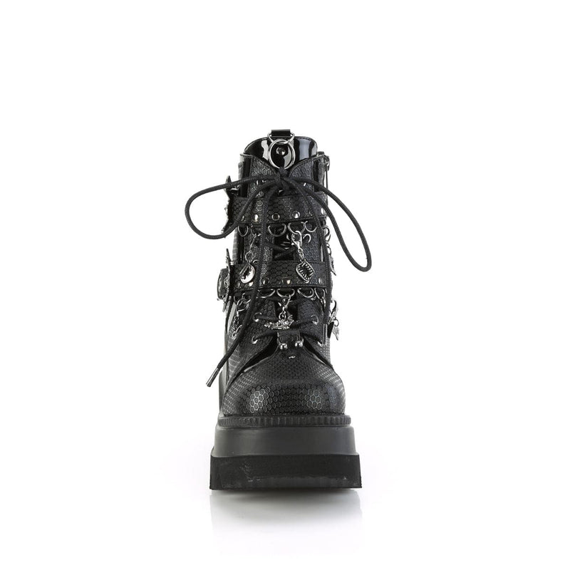 Demonia SHAKER-66 Ankle Boot (Black Vegan Leather)