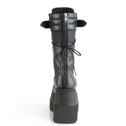 Demonia SHAKER-70 Mid-Calf Boot (Black Vegan Leather)