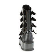Demonia SLACKER-160 Mid-Calf Boot (Black Patent-Vegan Leather)