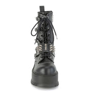 Demonia SLACKER-165 Mid-Calf Boot (Black Vegan Leather)