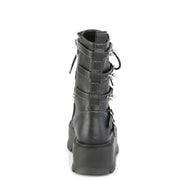 Demonia SLACKER-165 Mid-Calf Boot (Black Vegan Leather)