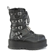 Demonia SLACKER-165 Mid-Calf Boot (Black Vegan Leather)