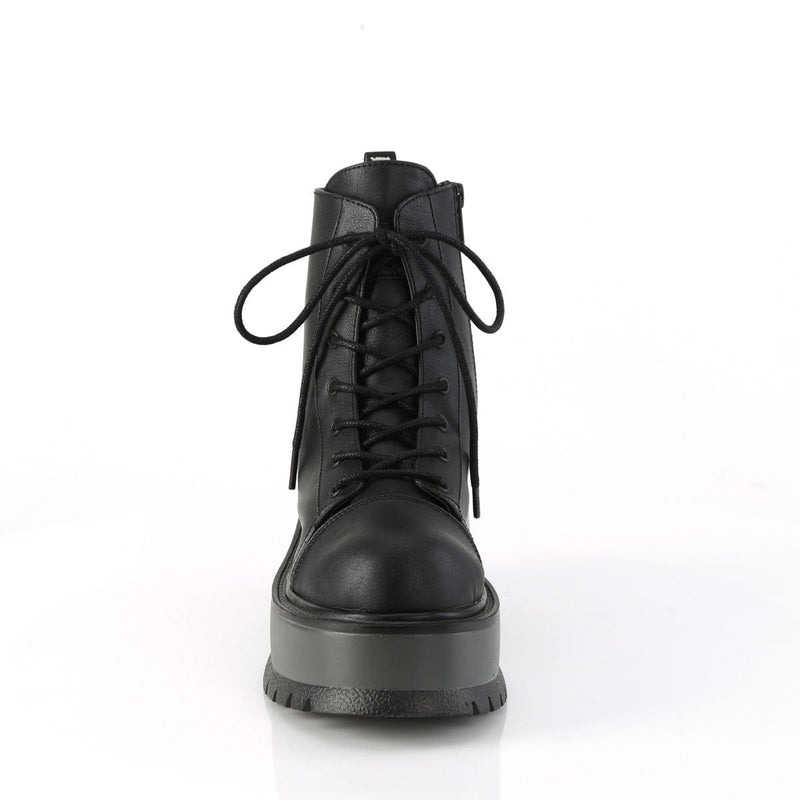 Demonia SLACKER-55 Ankle Boot (Black Vegan Leather)