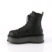 Demonia SLACKER-55 Ankle Boot (Black Vegan Leather)