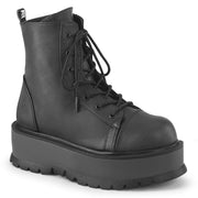 Demonia SLACKER-55 Ankle Boot (Black Vegan Leather)