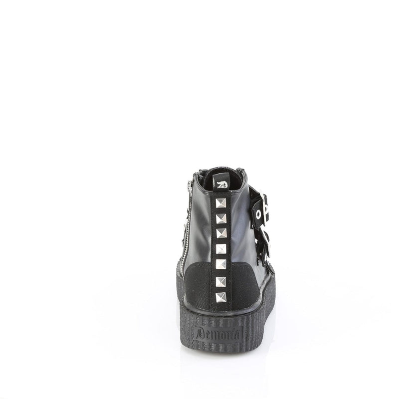 Demonia SNEEKER-225 Sneaker (Black Canvas-Vegan Leather)