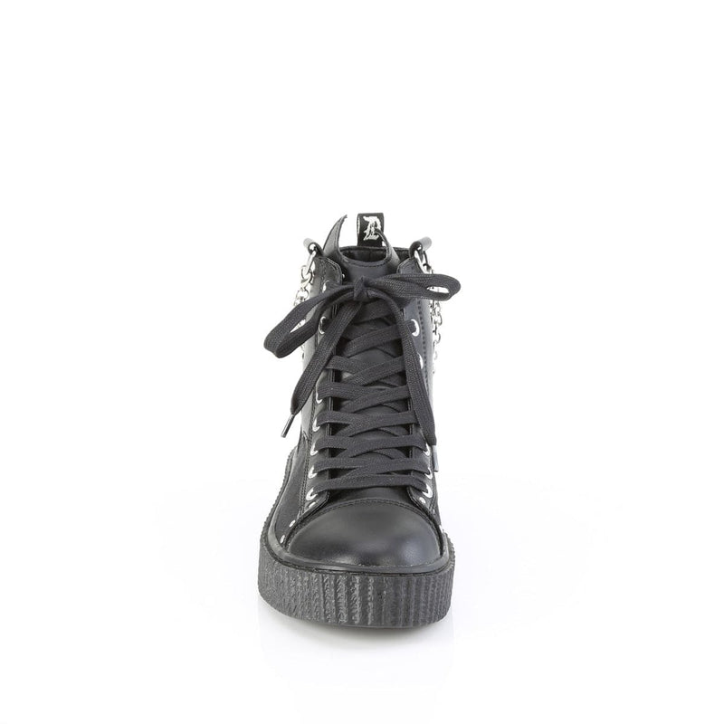 Demonia SNEEKER-230 Sneaker (Black Canvas-Vegan Leather)