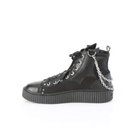 Demonia SNEEKER-230 Sneaker (Black Canvas-Vegan Leather)