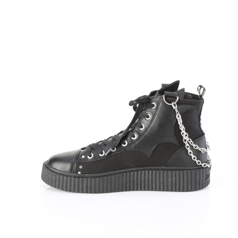Demonia SNEEKER-230 Sneaker (Black Canvas-Vegan Leather)