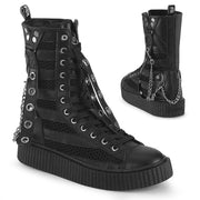 Demonia SNEEKER-325 Sneaker (Black Vegan Leather-Fishnet)