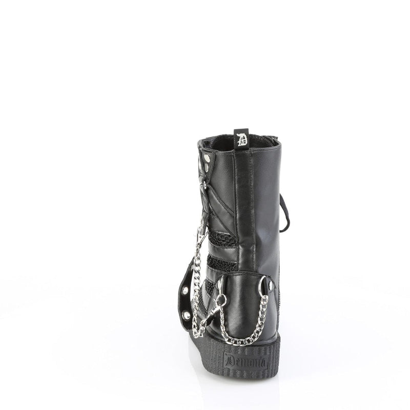 Demonia SNEEKER-325 Sneaker (Black Vegan Leather-Fishnet)