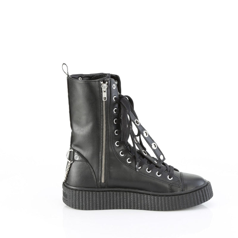 Demonia SNEEKER-325 Sneaker (Black Vegan Leather-Fishnet)