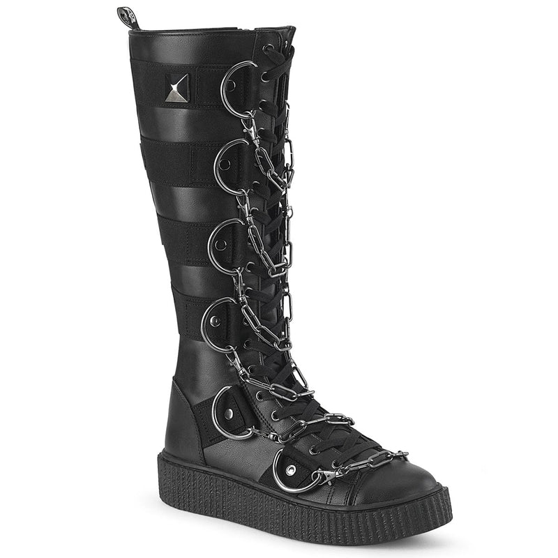 Demonia SNEEKER-405 Sneaker (Black Vegan Leather-Canvas)
