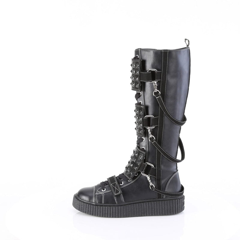 Demonia SNEEKER-410 Sneaker (Black Vegan Leather-Canvas)