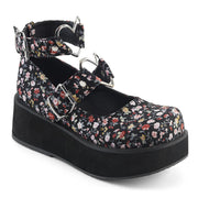 Demonia SPRITE-02 Mary Jane (Floral Fabric)
