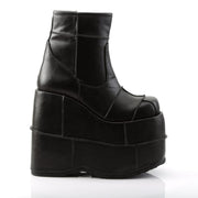 Demonia STACK-201 Ankle Boot (Black Vegan Leather)