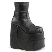 Demonia STACK-201 Ankle Boot (Black Vegan Leather)