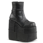 Demonia STACK-201 Ankle Boot (Black Vegan Leather)