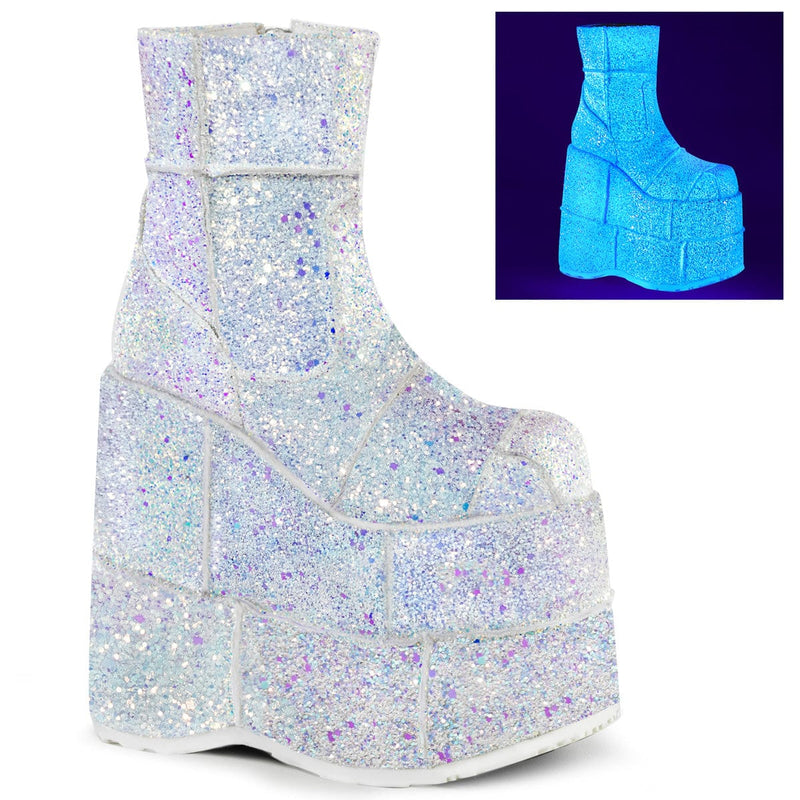 Demonia STACK-201G White Multi Glitter