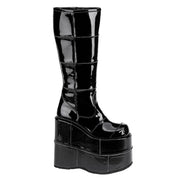 Demonia STACK-301 Knee High Boot (Black Patent)