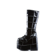 Demonia STACK-301 Knee High Boot (Black Patent)
