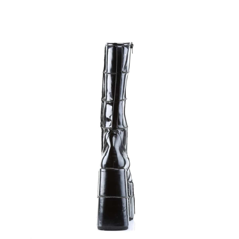 Demonia STACK-301 Knee High Boot (Black Patent)