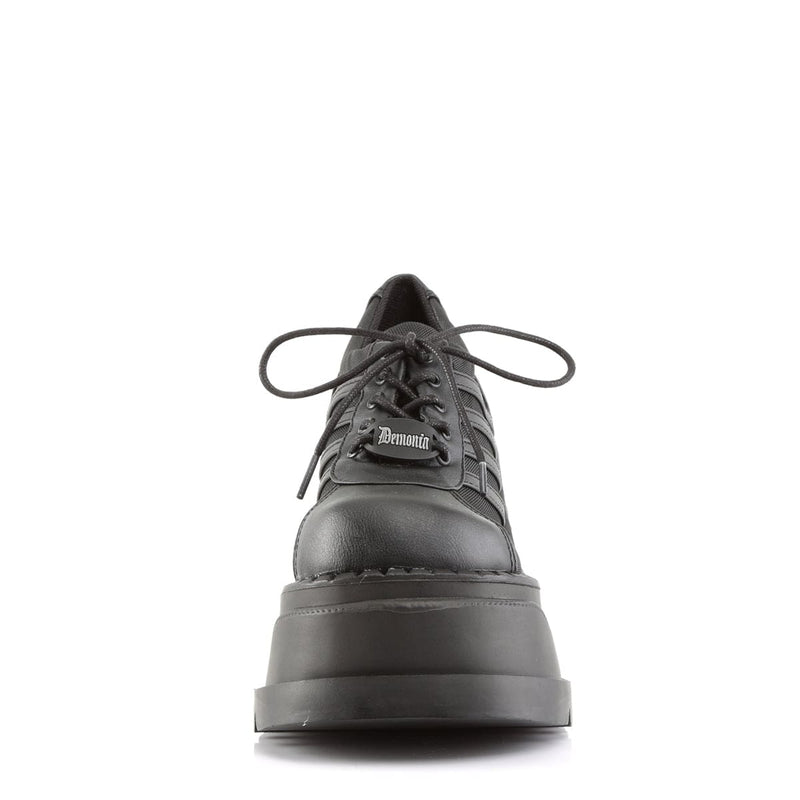 Demonia STOMP-08 Sneaker (Black Vegan Leather)