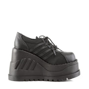 Demonia STOMP-08 Sneaker (Black Vegan Leather)