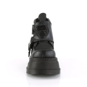 Demonia STOMP-15 Ankle Boot (Black Vegan Leather)