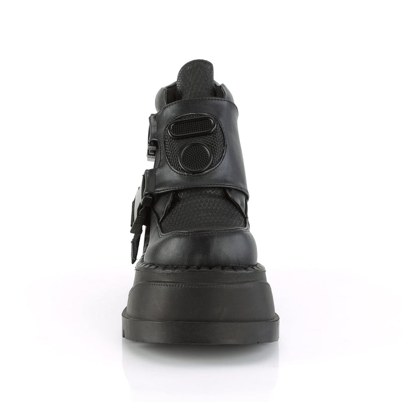 Demonia STOMP-15 Ankle Boot (Black Vegan Leather)