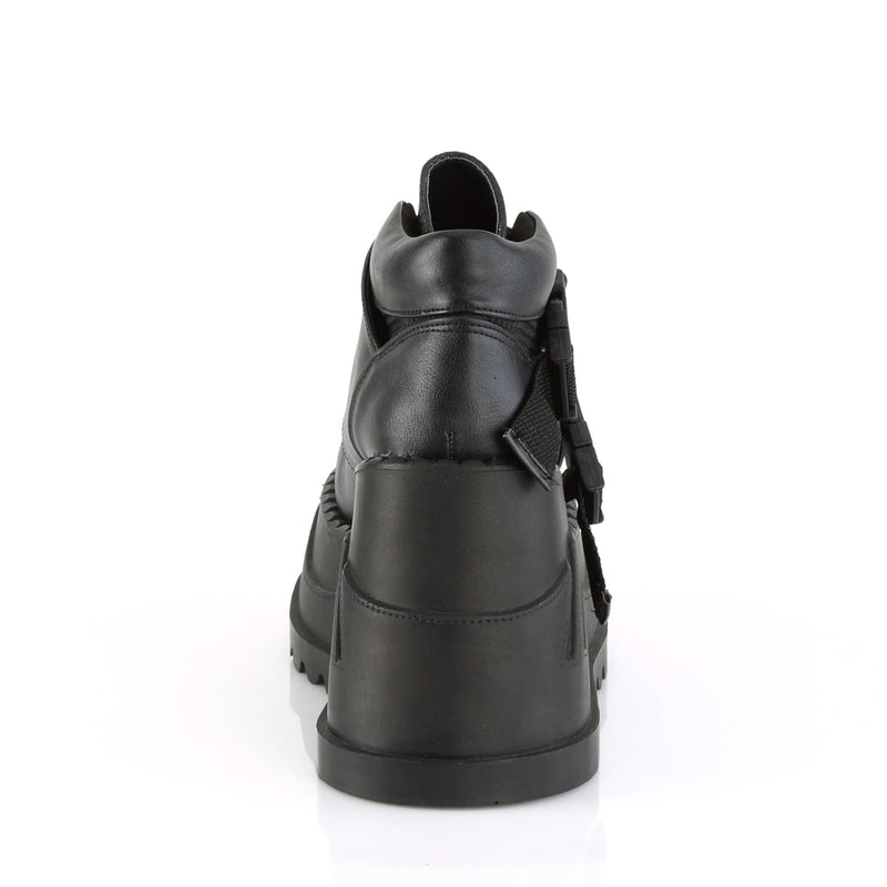 Demonia STOMP-15 Ankle Boot (Black Vegan Leather)