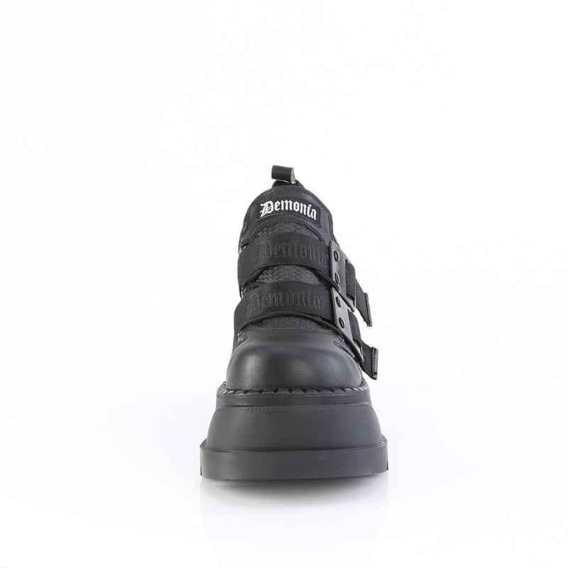 Demonia STOMP-28 Sneaker (Black Patent-Vegan Leather)