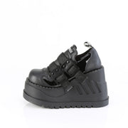 Demonia STOMP-28 Sneaker (Black Patent-Vegan Leather)