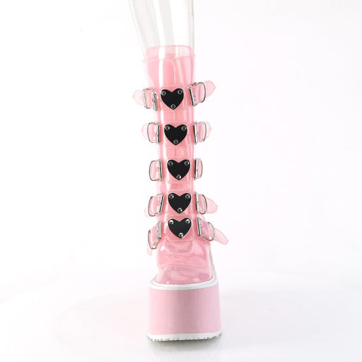 Demonia SWING-230C Mid-Calf Boot (Baby Pink TPU)