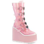 Demonia SWING-230C Mid-Calf Boot (Baby Pink TPU)