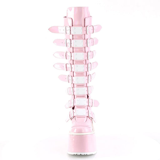 Demonia SWING-815 Knee High Boot (Baby Pink Hologram)