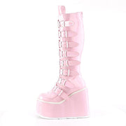 Demonia SWING-815 Knee High Boot (Baby Pink Hologram)