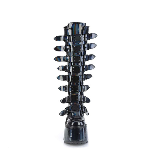 Demonia SWING-815 Knee High Boot (Black Holographic Patent)